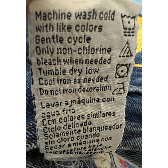 Vintage Small Steps Denim Overalls "C is for Crane" Size 18 Months - Picture 8 of 8